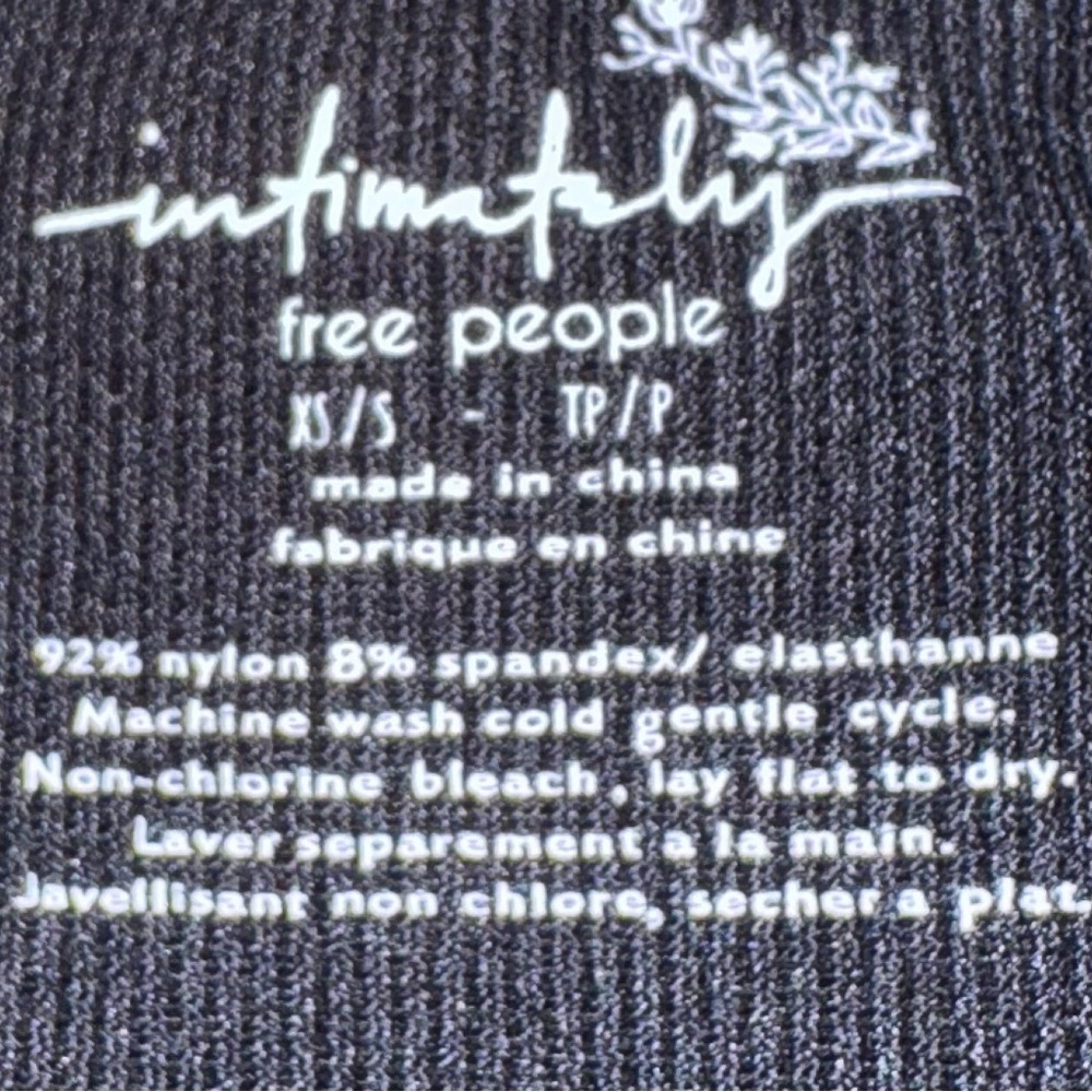 Free People Intimately Black Ribbed Cami - Picture 4 of 4